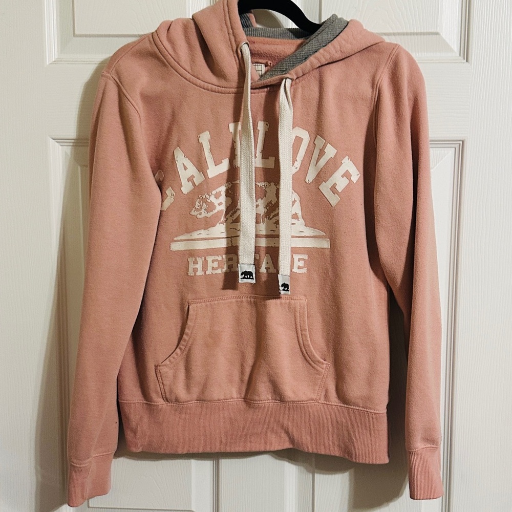Reflex Pink and Gray Hoodie
